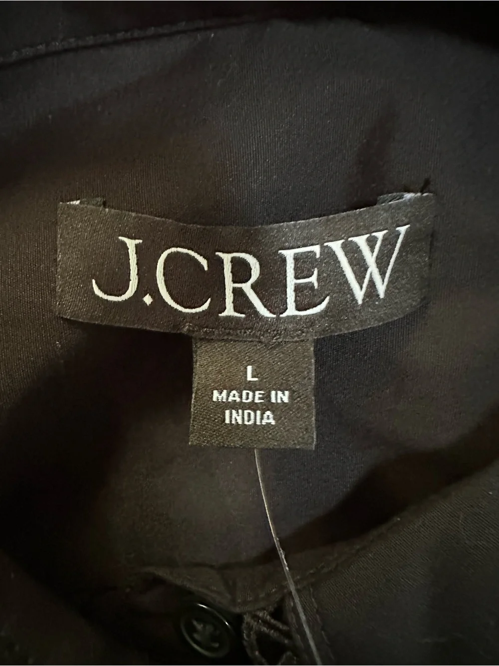 NWT J.Crew Black Cotton Dress- Large